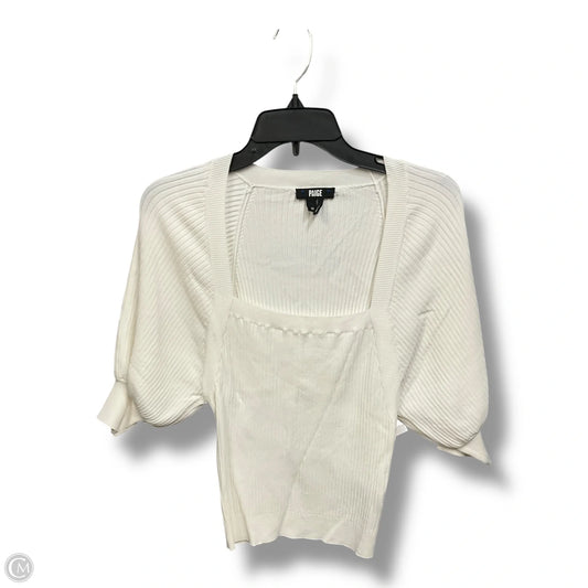 Top Short Sleeve By Paige In White, Size: M
