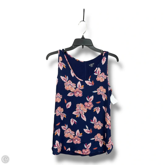 Top Sleeveless By Loft In Floral Print, Size: Xs