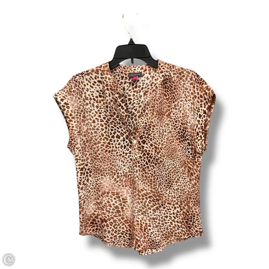 Blouse Sleeveless By Vince Camuto In Animal Print, Size: S