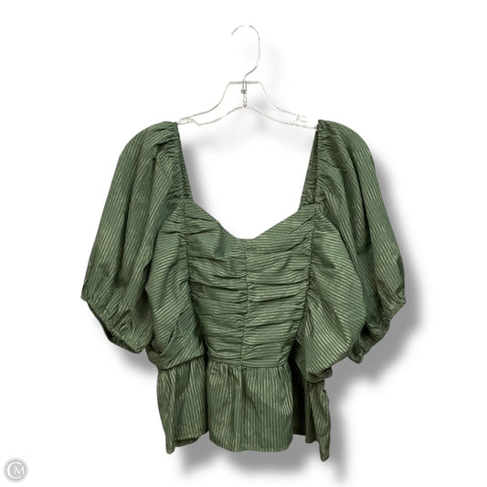 Top Short Sleeve By Express In Green, Size: Xl