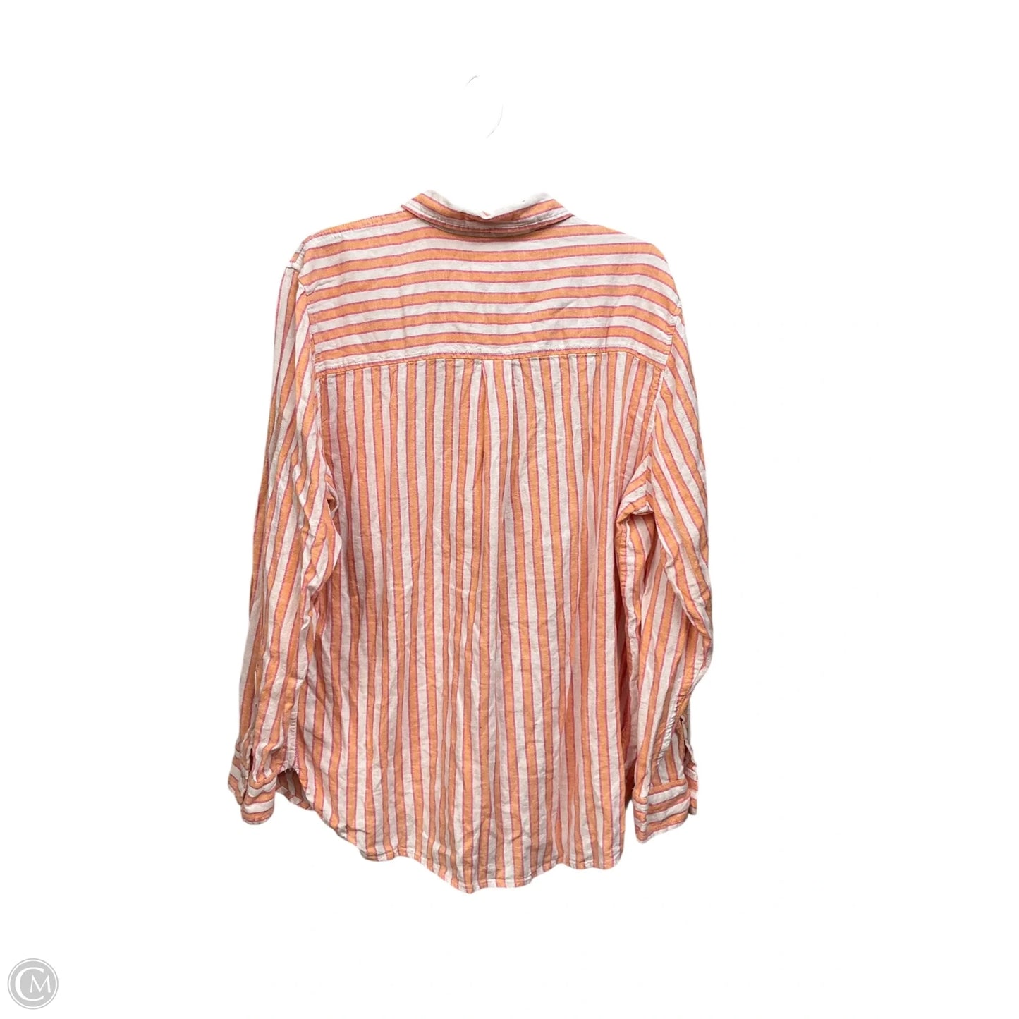 Blouse Long Sleeve By Universal Thread In Striped Pattern, Size: Xl