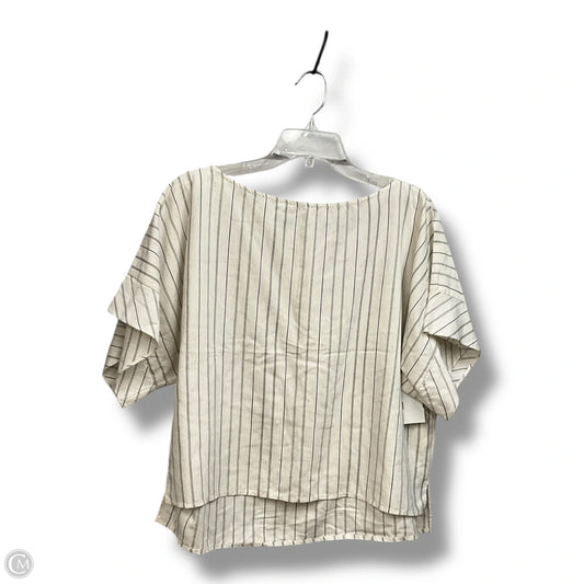 Top Short Sleeve By Zara Basic In Striped Pattern, Size: M