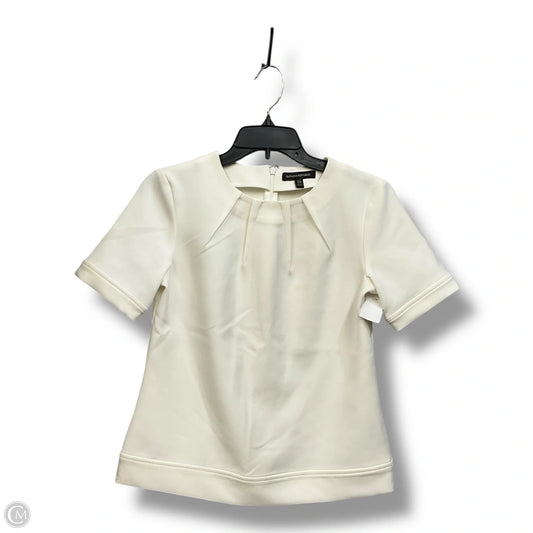 Top Short Sleeve By Banana Republic In Cream, Size: Xs