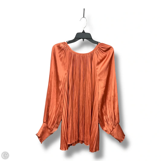 Blouse Long Sleeve By Lane Bryant In Orange, Size: 2x