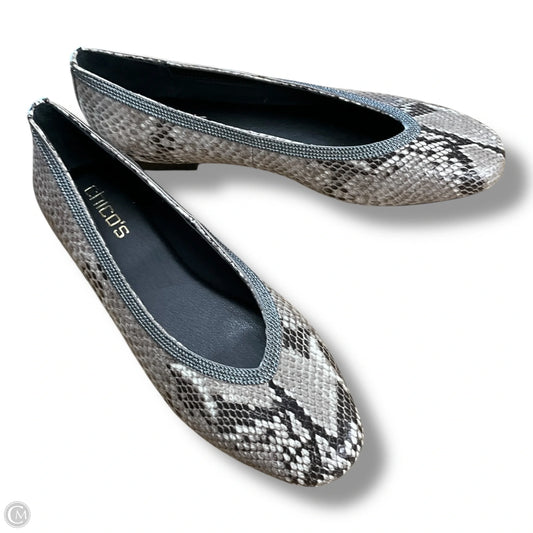 Shoes Flats By Chicos In Snakeskin Print, Size: 9