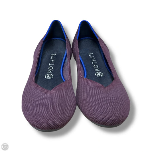Shoes Flats By Rothys In Maroon, Size: 9.5
