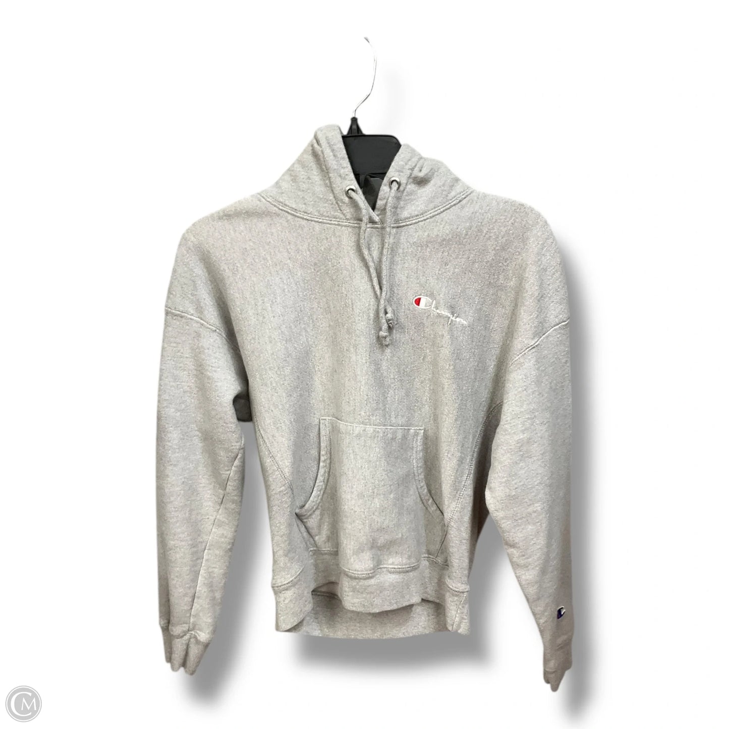 Sweatshirt Hoodie By Champion In Grey, Size: S