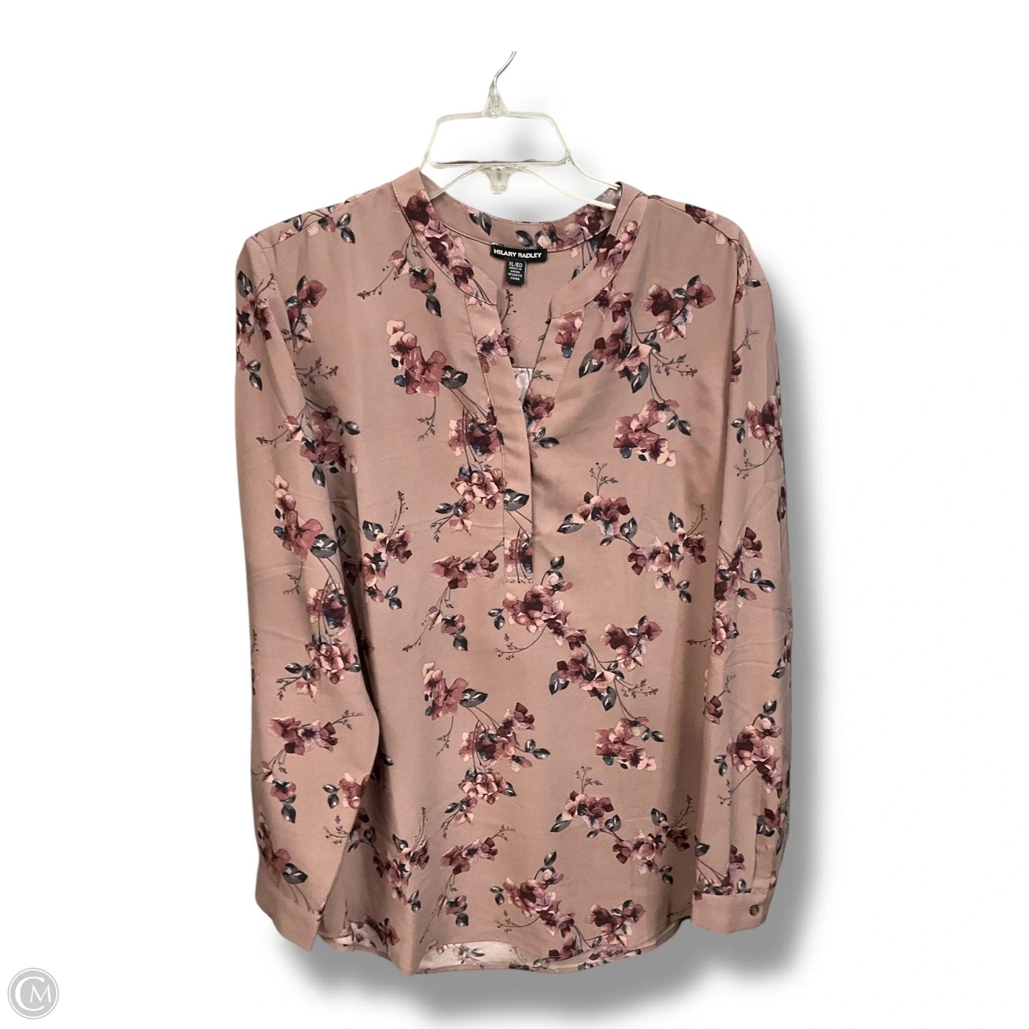 Blouse Long Sleeve By Hilary Radley In Floral Print, Size: Xl