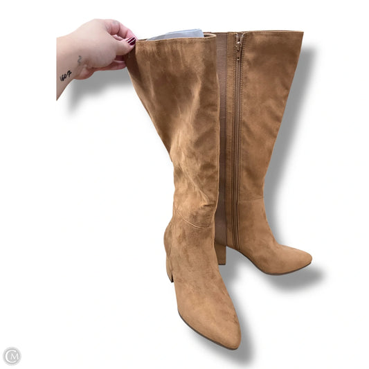 Boots Knee Heels By Lane Bryant In Tan, Size: 8