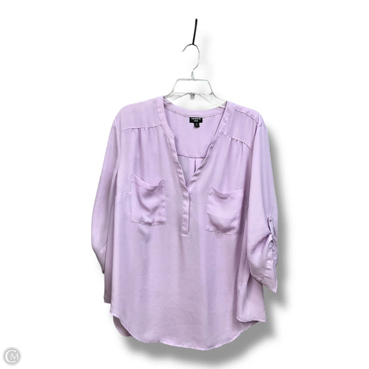 Blouse Long Sleeve By Torrid In Purple, Size: 2x