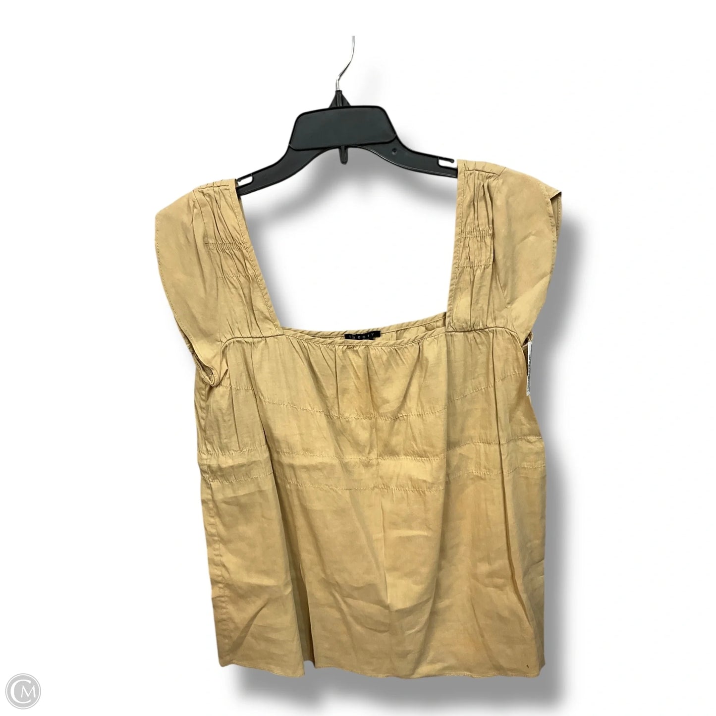 Top Sleeveless By Theory In Tan, Size: M