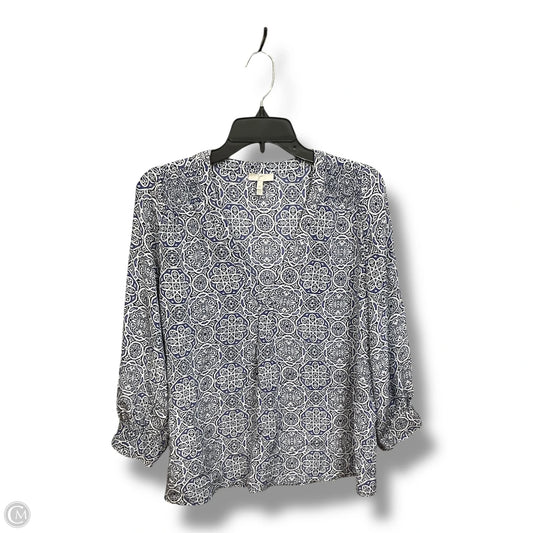 Blouse Long Sleeve By Joie In Blue, Size: M