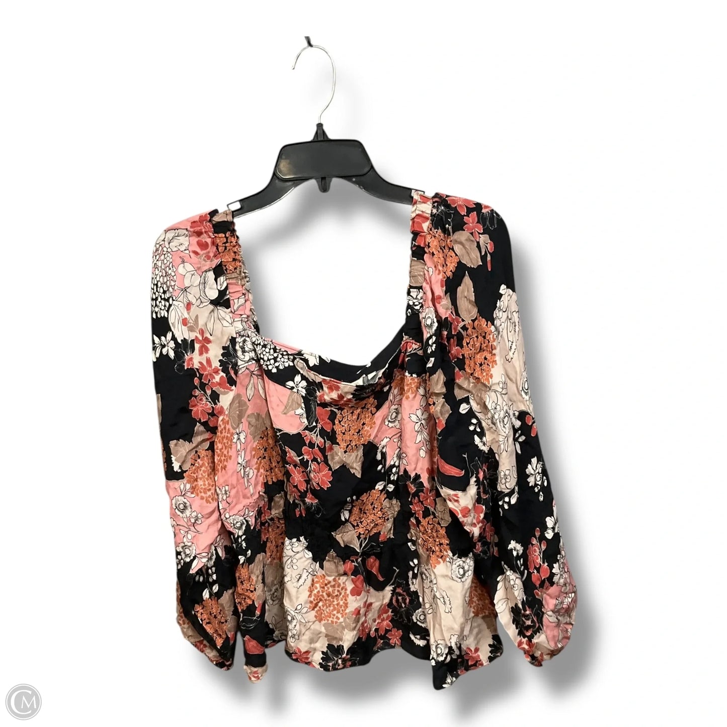 Blouse Long Sleeve By Spartina In Floral Print, Size: Xl