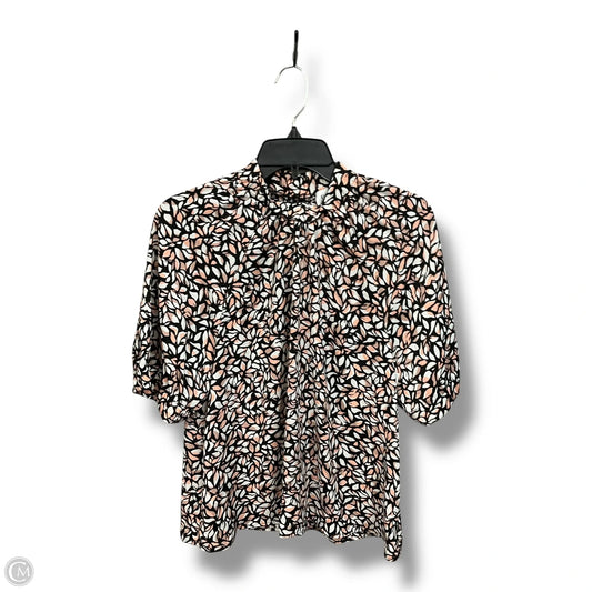Blouse Short Sleeve By Evereve In Multi-colored, Size: M