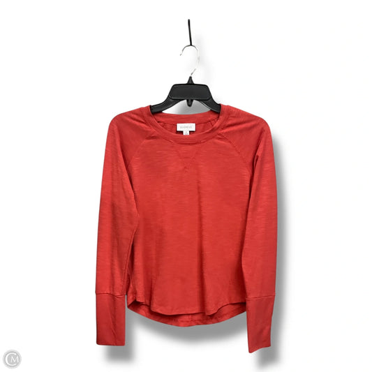 Top Long Sleeve By Evereve In Orange, Size: S