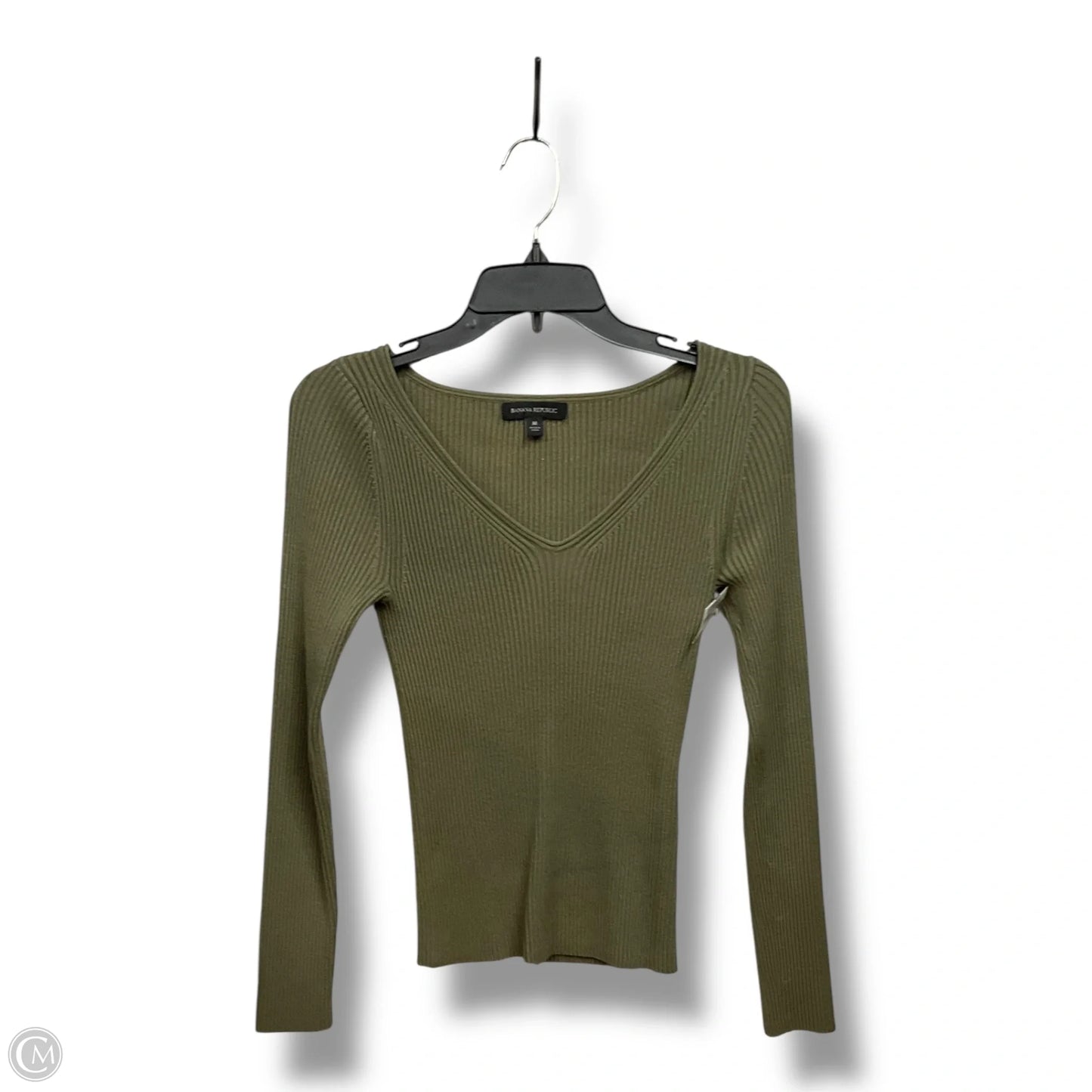 Top Long Sleeve Basic By Banana Republic In Green, Size: M