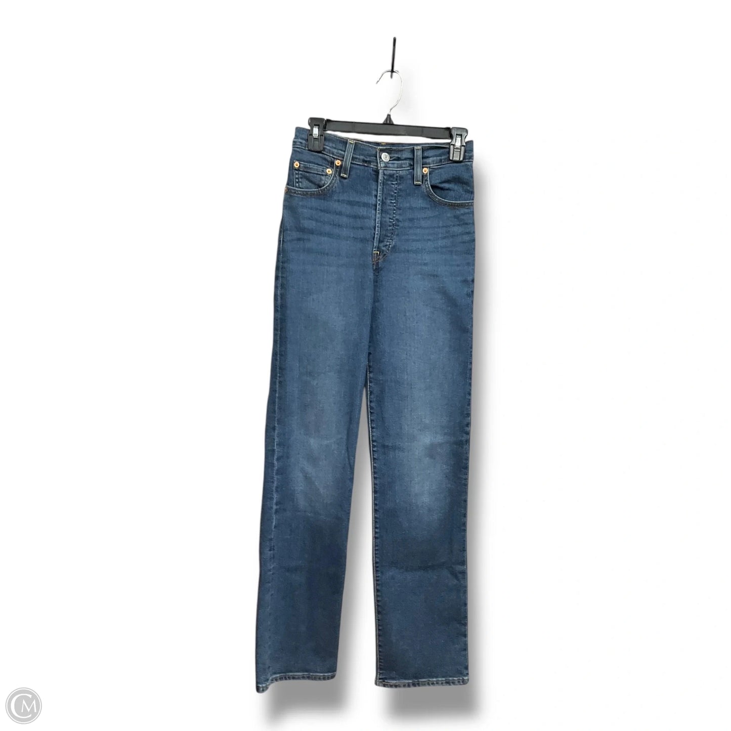 Jeans Straight By Levis In Blue Denim, Size: 2