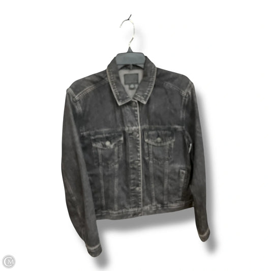 Jacket Denim By American Eagle In Grey Denim, Size: L