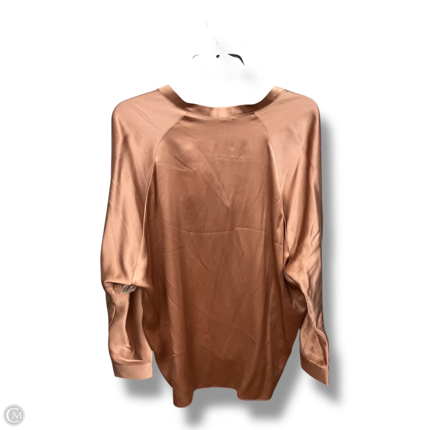 Blouse Long Sleeve By Vince In Rose Gold, Size: L