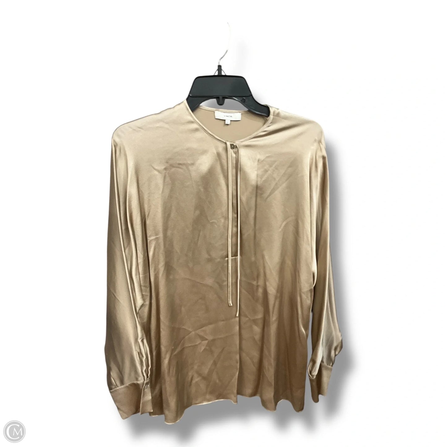Blouse 3/4 Sleeve By Vince In Gold, Size: L