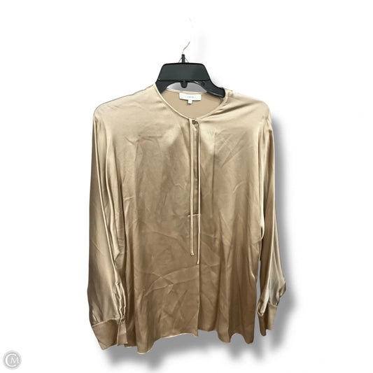 Blouse 3/4 Sleeve By Vince In Gold, Size: L