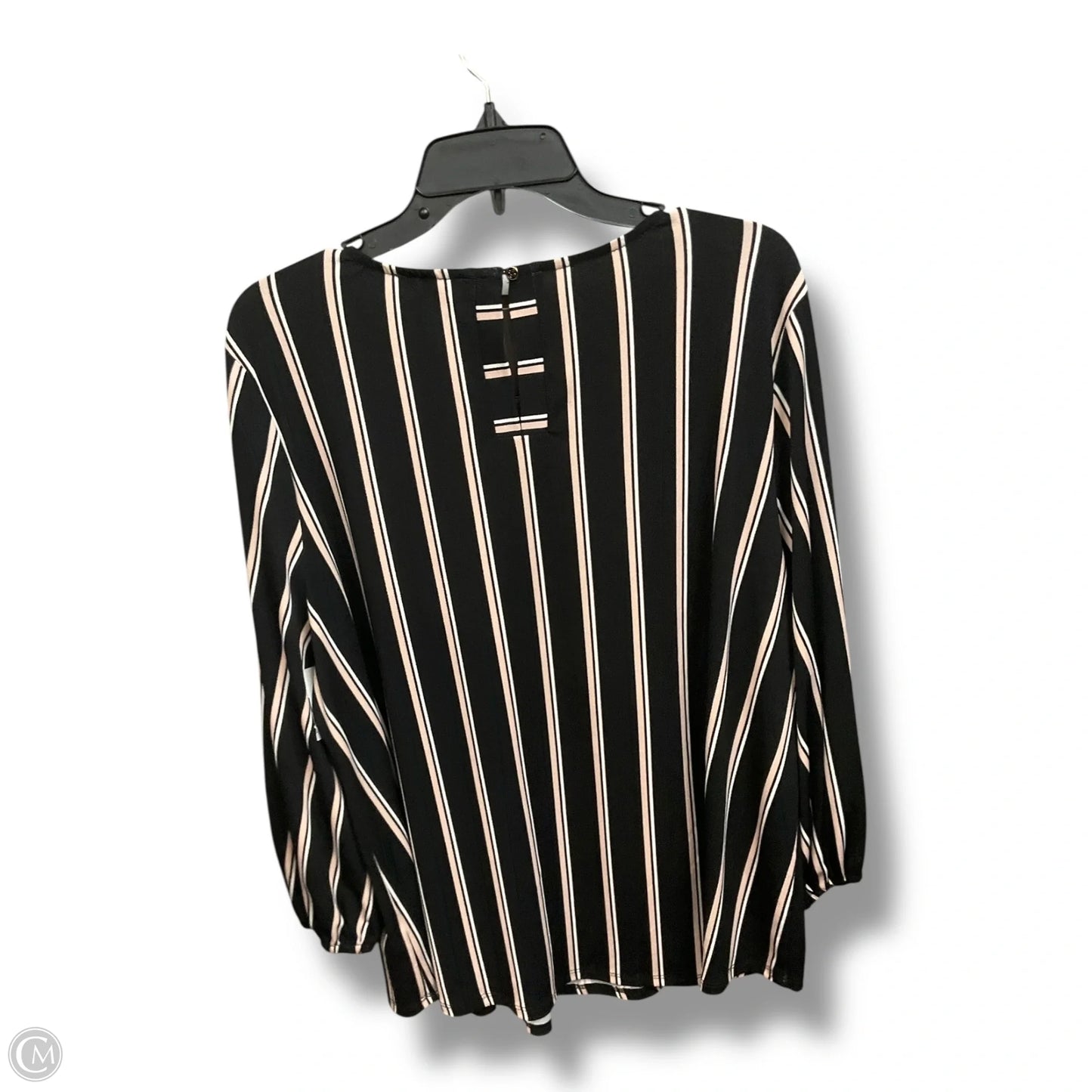 Top Long Sleeve By Adrianna Papell In Striped Pattern, Size: Xxl
