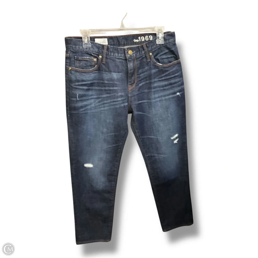 Jeans Boyfriend By Gap In Blue Denim, Size: 4