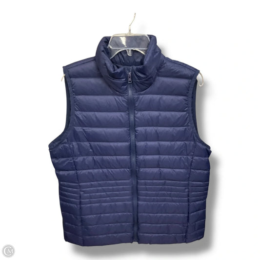 Vest Puffer & Quilted By Lands End In Blue, Size: L