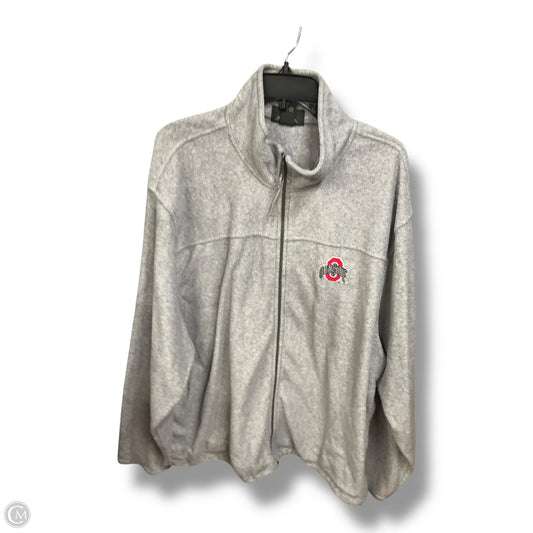 Jacket Fleece By Clothes Mentor In Grey, Size: Xxl