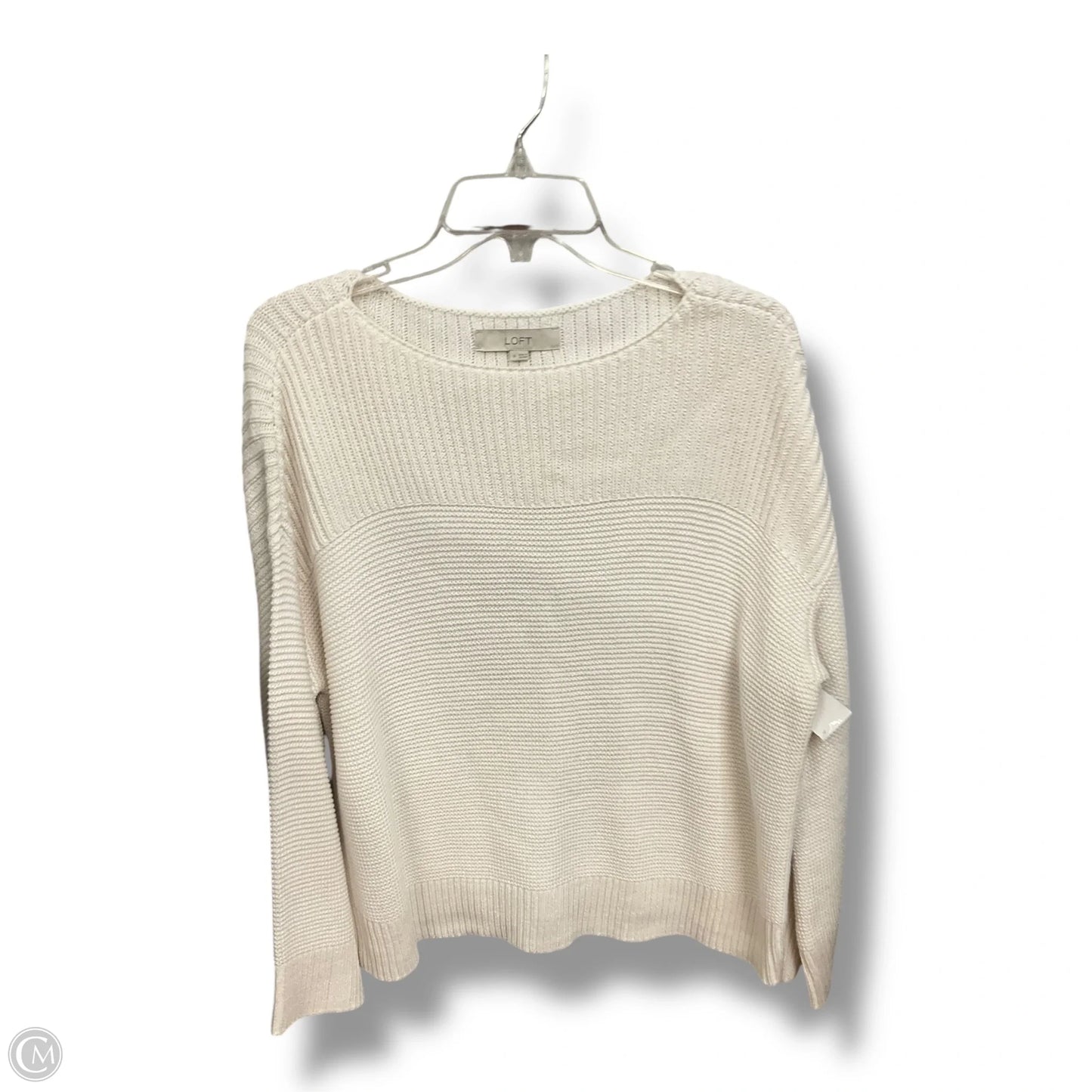 Sweater By Loft In White, Size: M