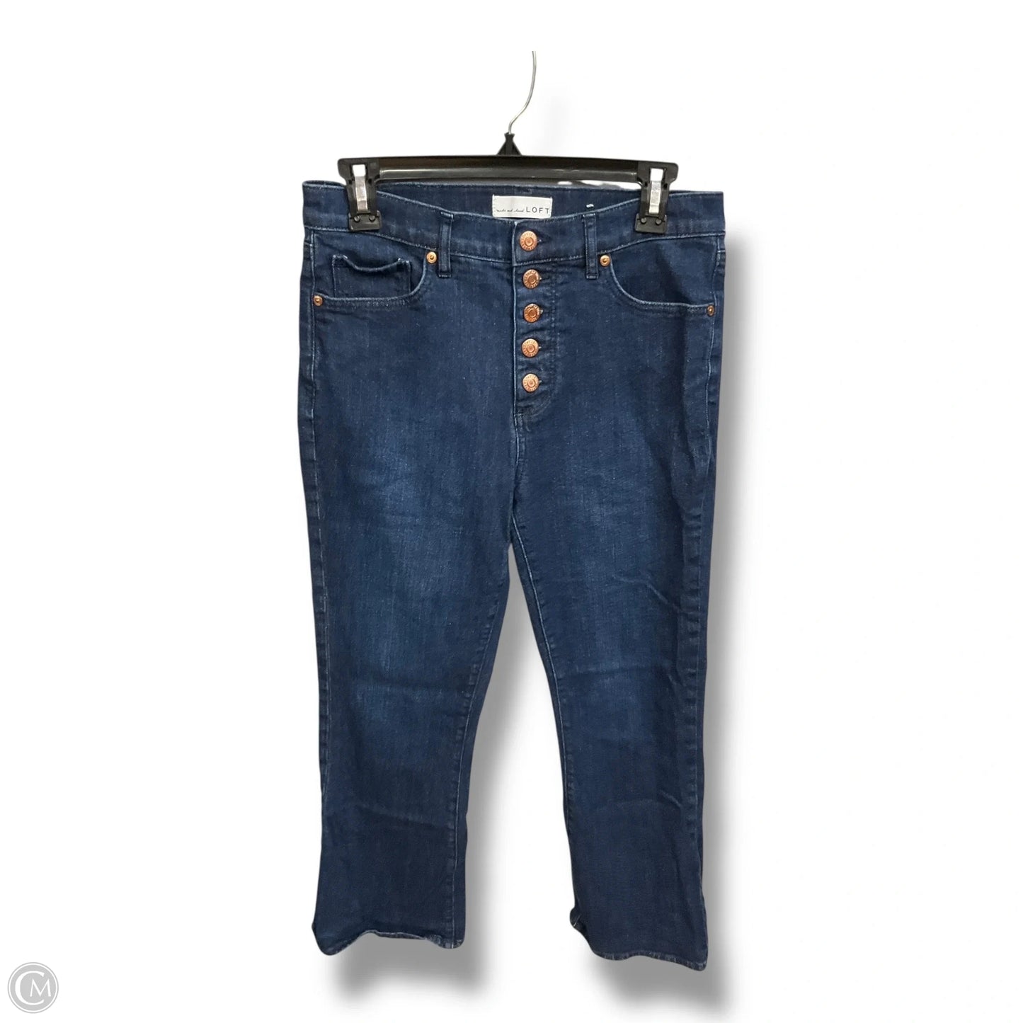 Jeans Cropped By Loft In Blue Denim, Size: 4