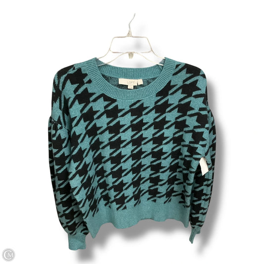 Sweatshirt Collar By Loft In Black & Green, Size: S