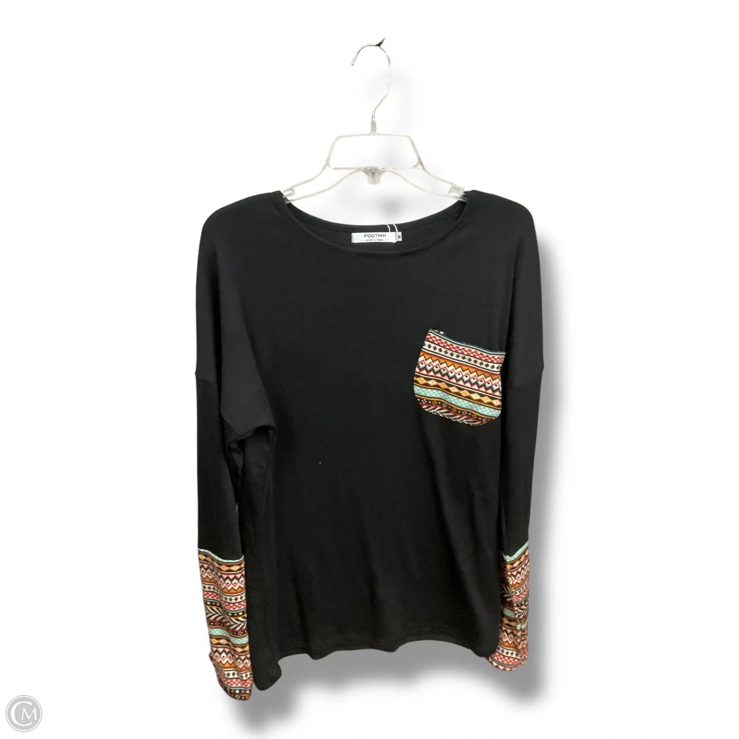 Top Long Sleeve By Clothes Mentor In Black, Size: M