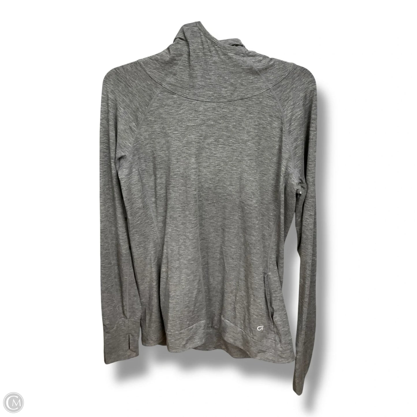 Athletic Top Long Sleeve Hoodie By Gapfit In Grey, Size: M