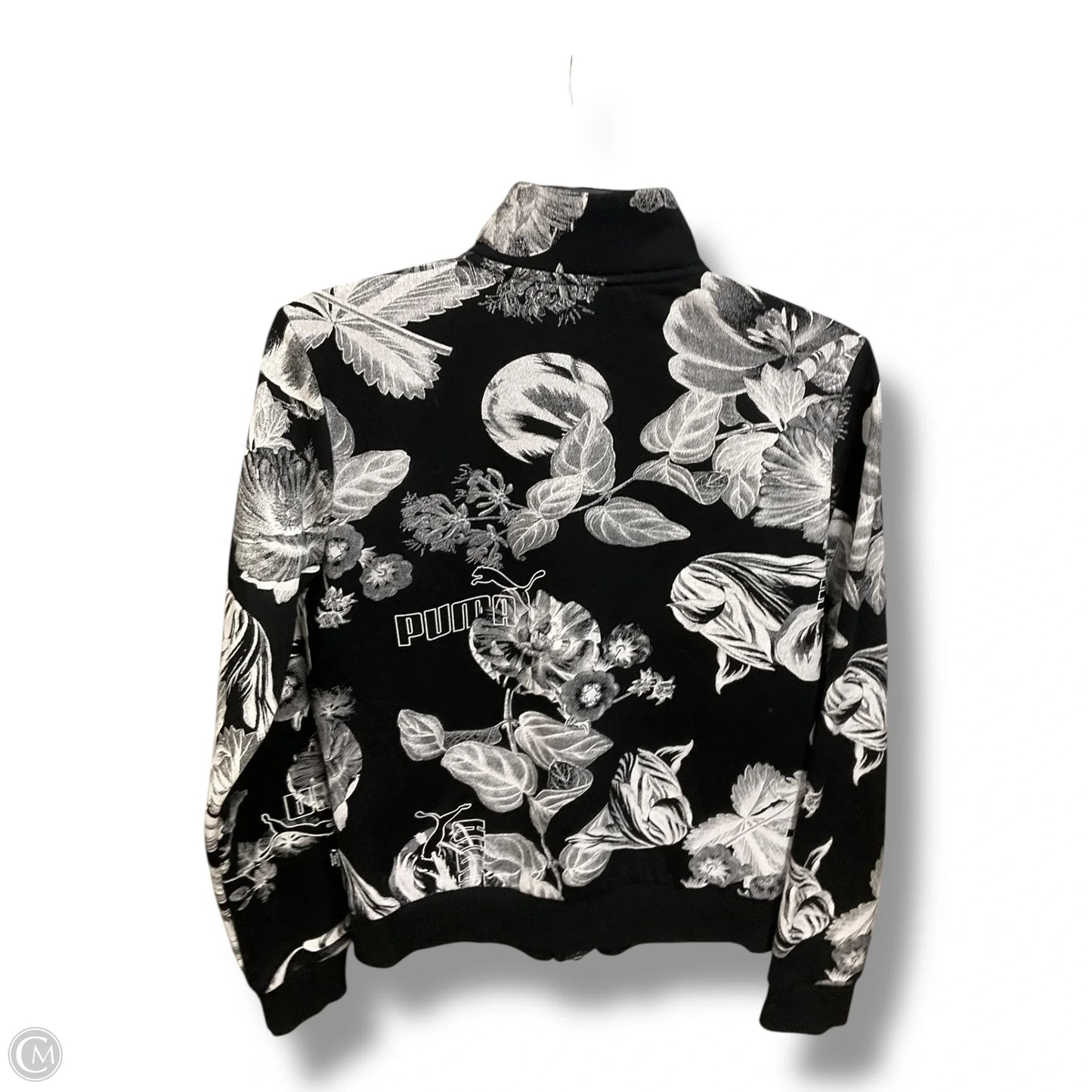Athletic Sweatshirt Collar By Puma In Floral Print, Size: S