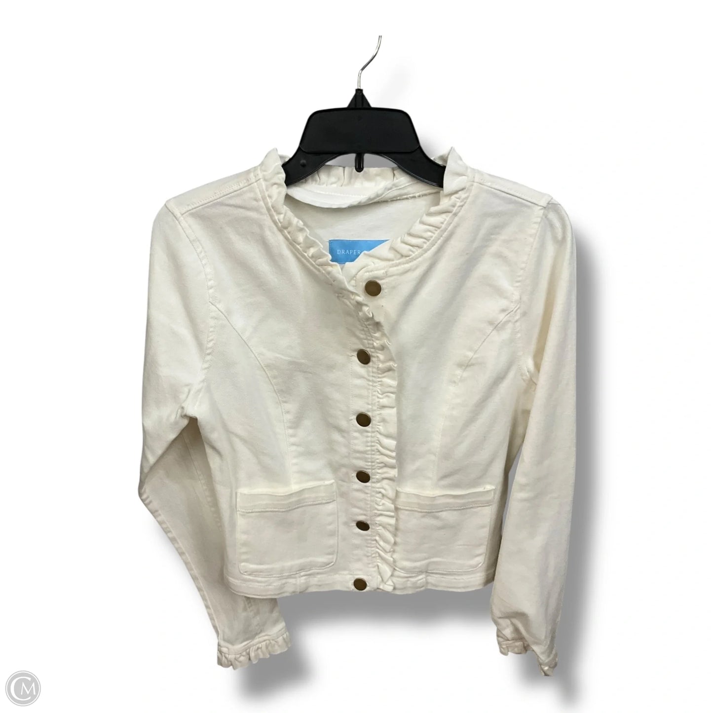 Jacket Denim By Draper James In White Denim, Size: S