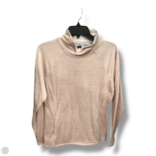 Athletic Top Long Sleeve Collar By Rbx In Pink, Size: L