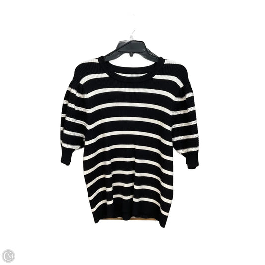 Sweater Short Sleeve By Nine West In Striped Pattern, Size: Xxl