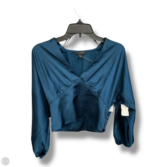 Blouse Long Sleeve By Banana Republic In Blue, Size: S
