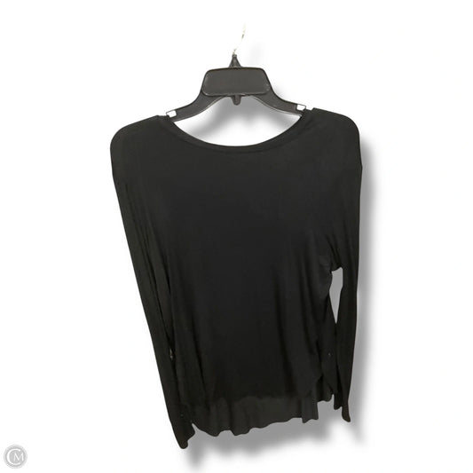 Top Long Sleeve Basic By Halogen In Black, Size: L