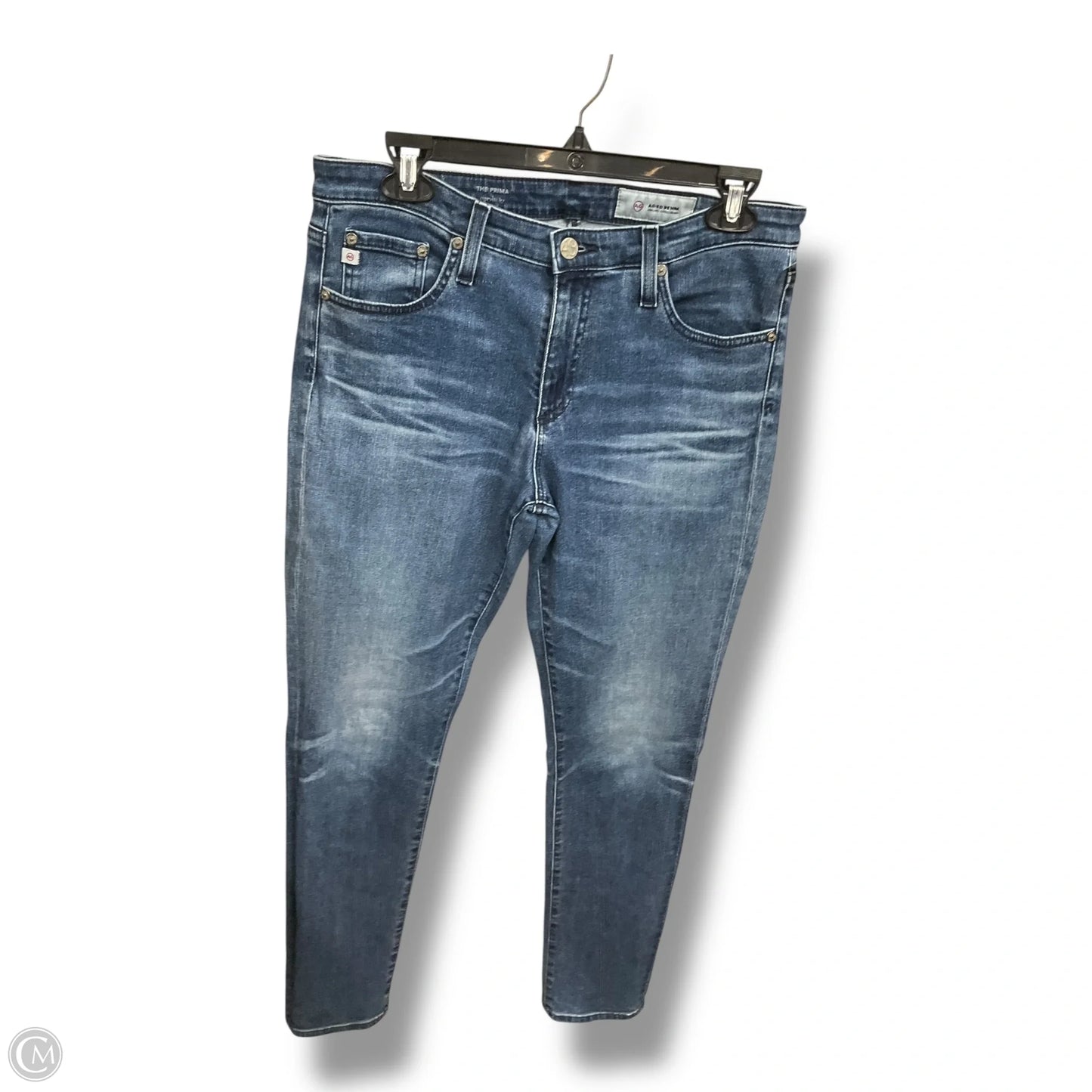 Jeans Straight By Ag Jeans In Blue Denim, Size: 8