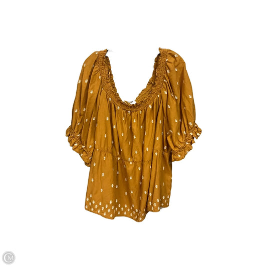 Top Short Sleeve By Old Navy In Yellow, Size: 4x