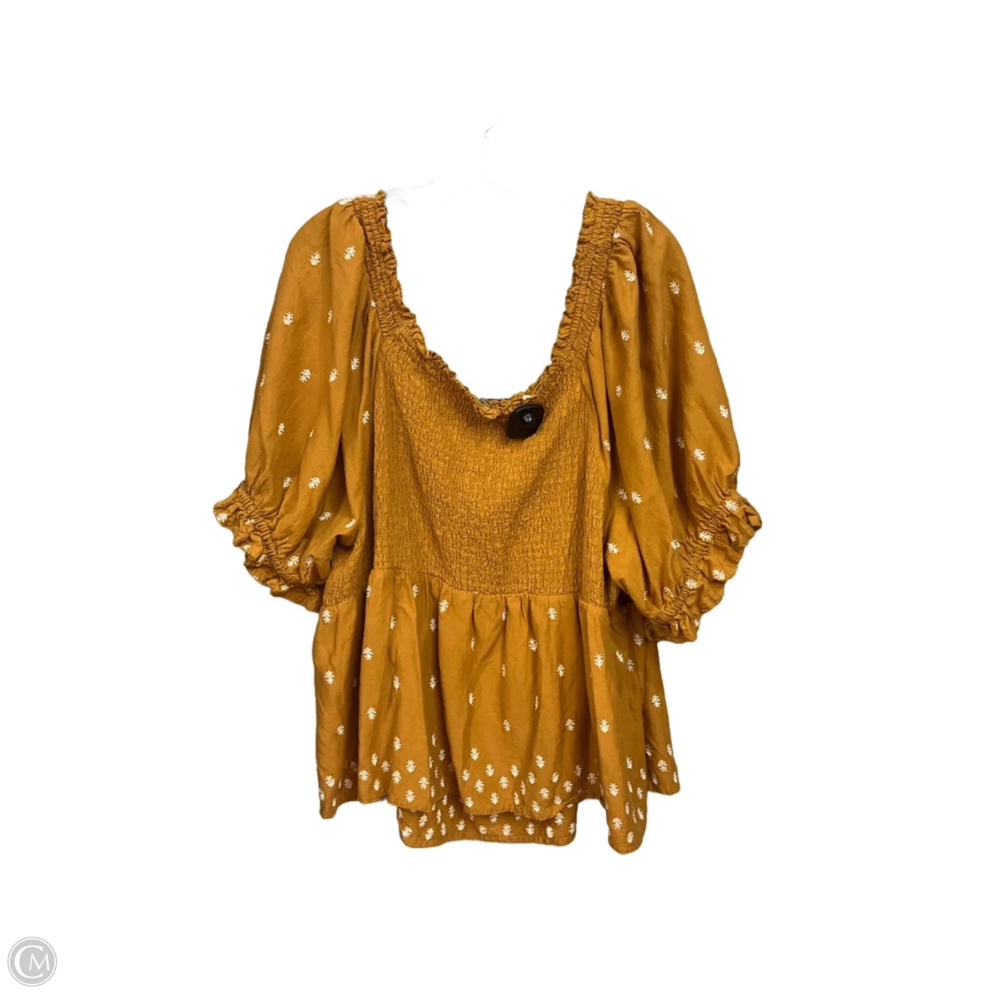 Top Short Sleeve By Old Navy In Yellow, Size: 4x