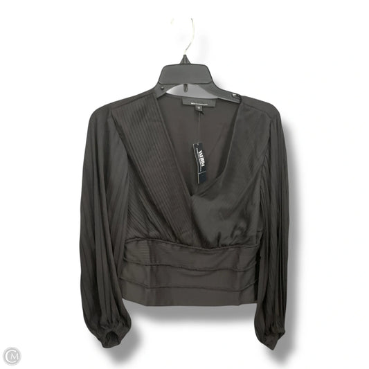Blouse Long Sleeve By White House Black Market In Black, Size: M