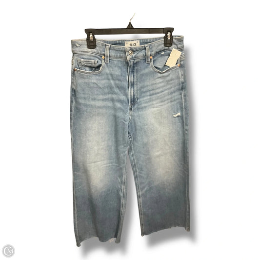 Jeans Wide Leg By Paige In Blue Denim, Size: 10