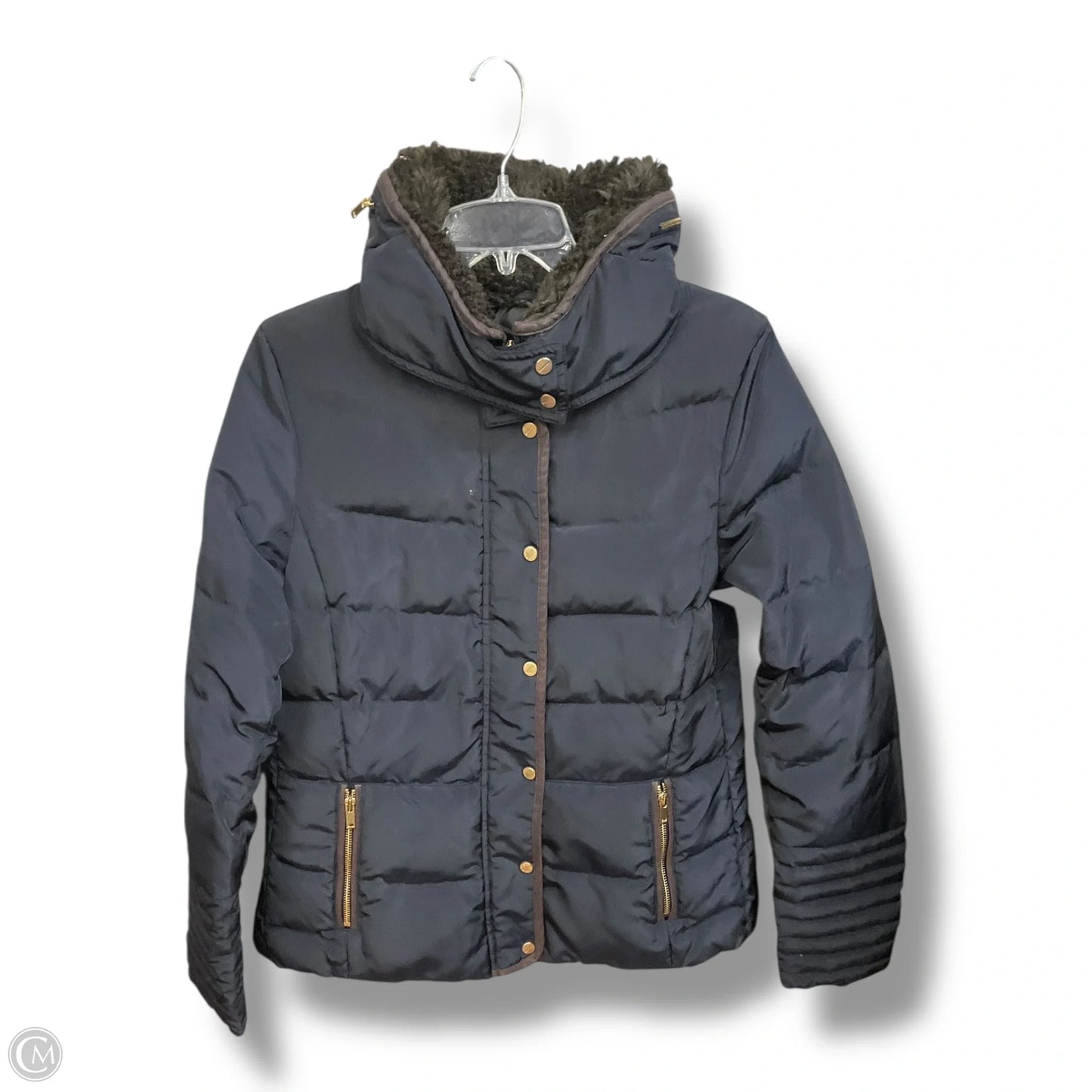 Jacket Puffer & Quilted By H&m In Blue, Size: L