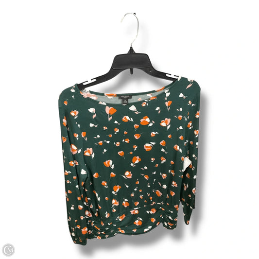 Top Long Sleeve By Ann Taylor In Floral Print, Size: Mp