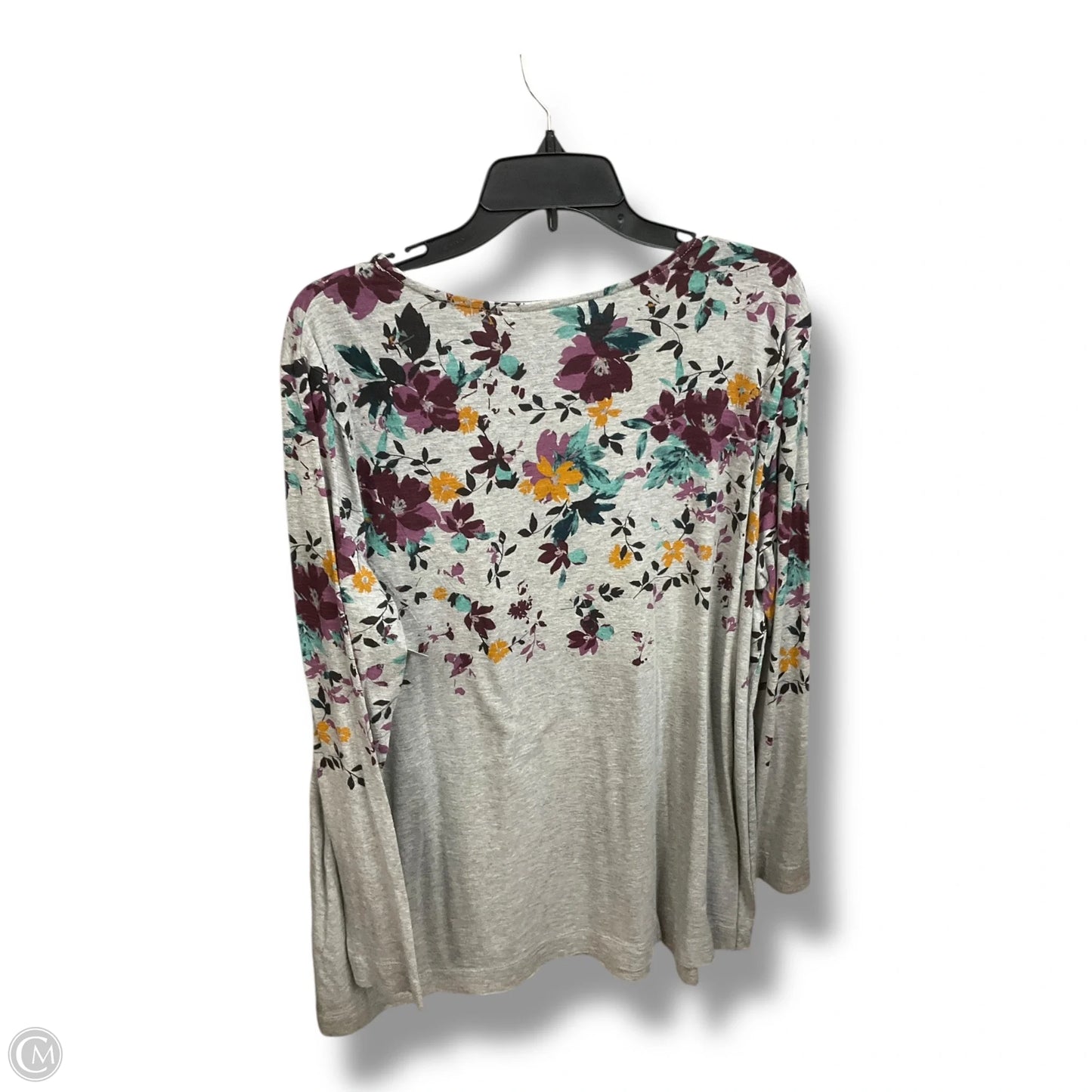 Top Long Sleeve By J. Jill In Floral Print, Size: Xl