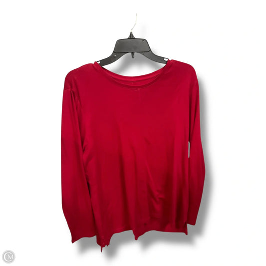 Top Long Sleeve Basic By J. Jill In Red, Size: Xlp