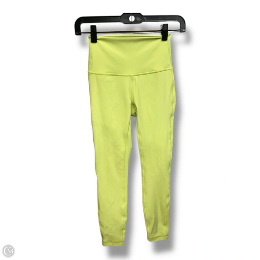Athletic Leggings By Lululemon In Yellow, Size: 2